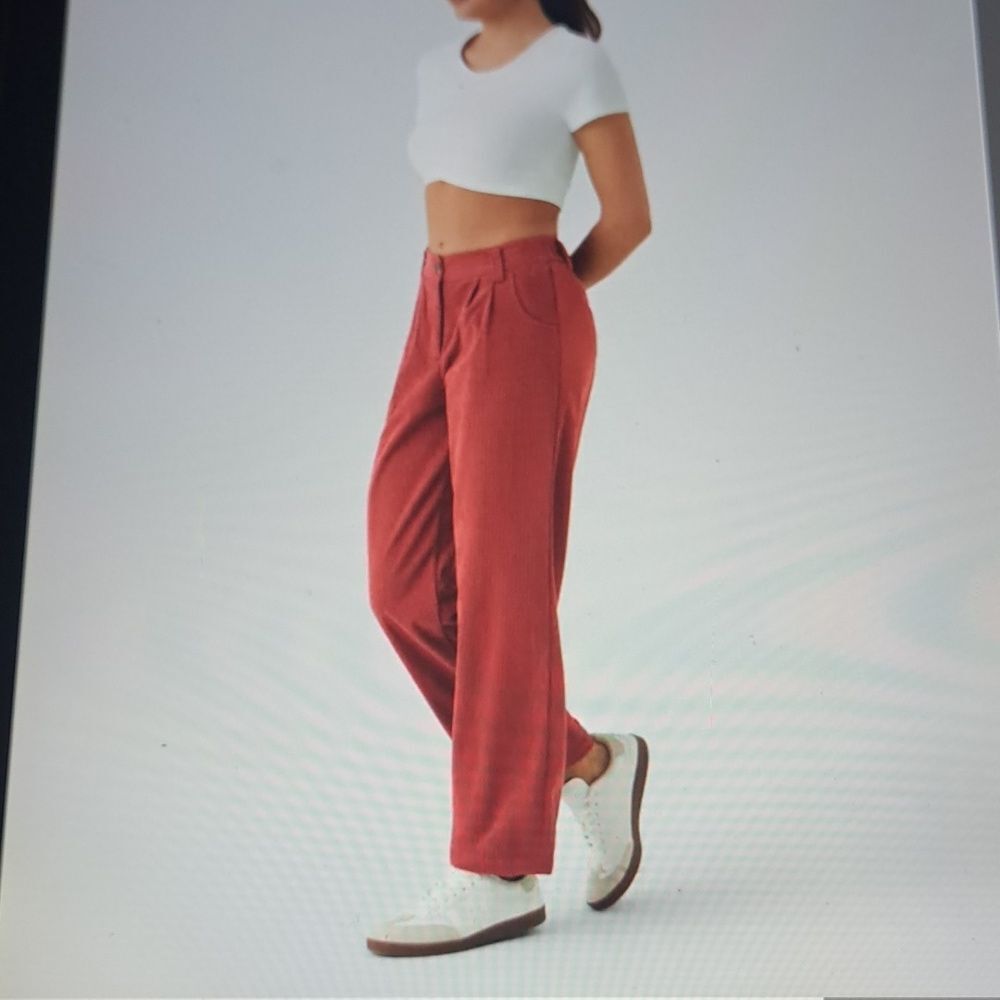 XLARGE HALARA CORDUROY PLICATED CASUAL PANTS